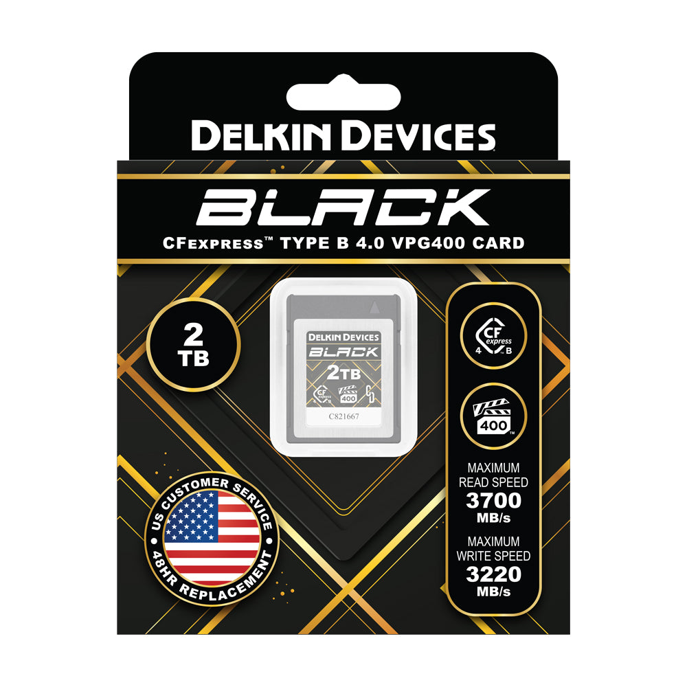 Delkin Devices BLACK CFexpress™ Type B 4.0 VPG400 Memory Cards