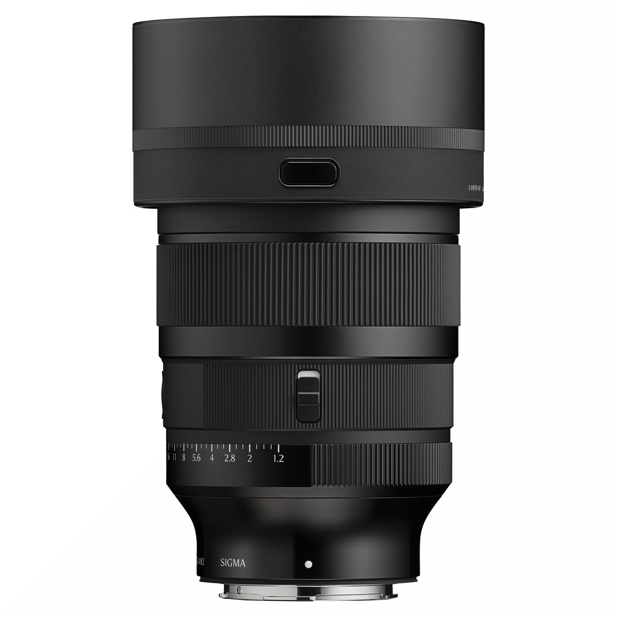 Sigma 85mm f/1.2 DG Art lens with ribbed focus and aperture ring, black