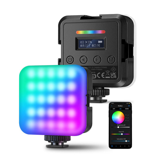 NEEWER RGB62 App Control Magnetic RGB Video  Light - 2 Pack