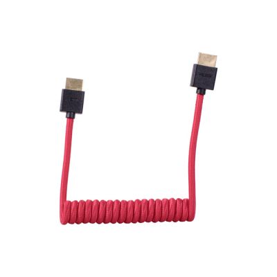 1SV Full HDMI Cable (Coiled, 12-24", RED)