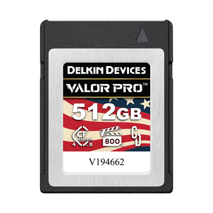 Delkin Devices Valor PRO CFexpress Type B memory card, 512GB