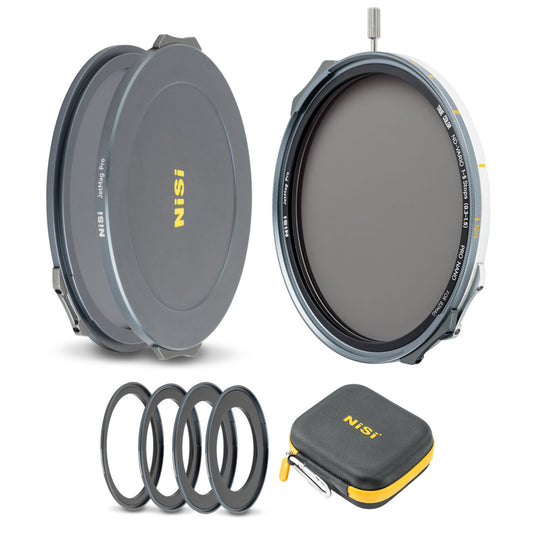 NiSi JetMag Pro VND Flex Kit 82MAG Magnetic Filter Kit (1-5 Stops True Color VND, 67mm/72mm/77mm/ 82mm Adaptors, Front Cap, Back Cap, Caddy Pouch)
