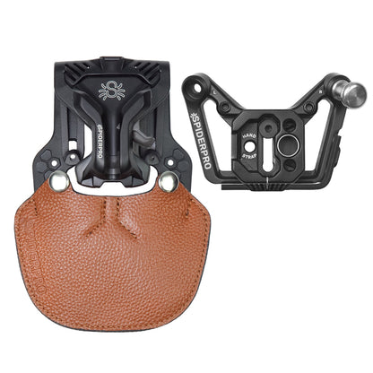 SpiderPro Holster Set v3 with brown textured pouch and molded mounting holster