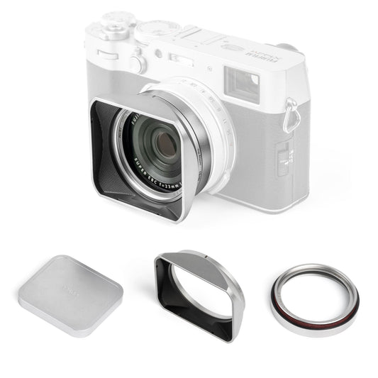 NiSi JetMag Pro Lens Hood Kit for Fuji X100 Series – NC UV Filter with 49mm Filter Adaptor, Push On Square Lens Hood and Magnetic Lens Cap for Fujifilm X100/X100S/X100F/X100T/X100V/X100VI
