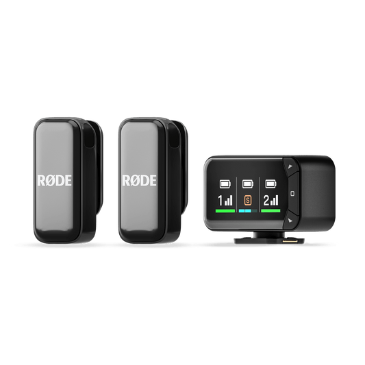 RØDE wireless micro camera kit with two transmitters and a receiver