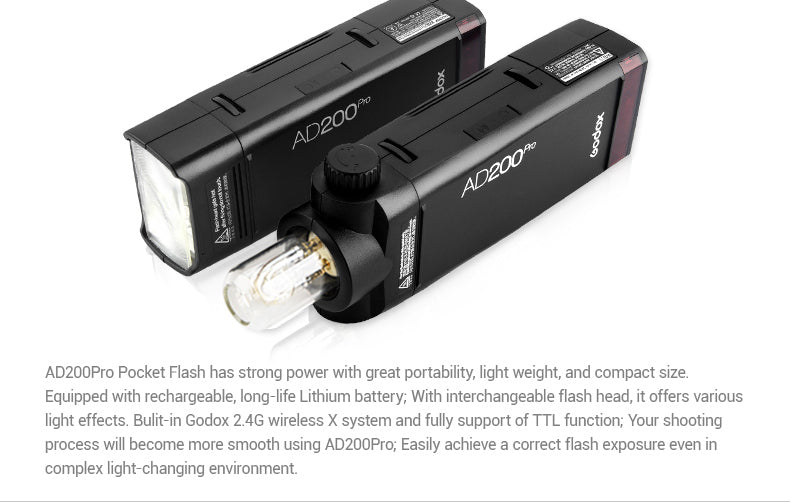 Godox AD200Pro TTL pocket flash kit
