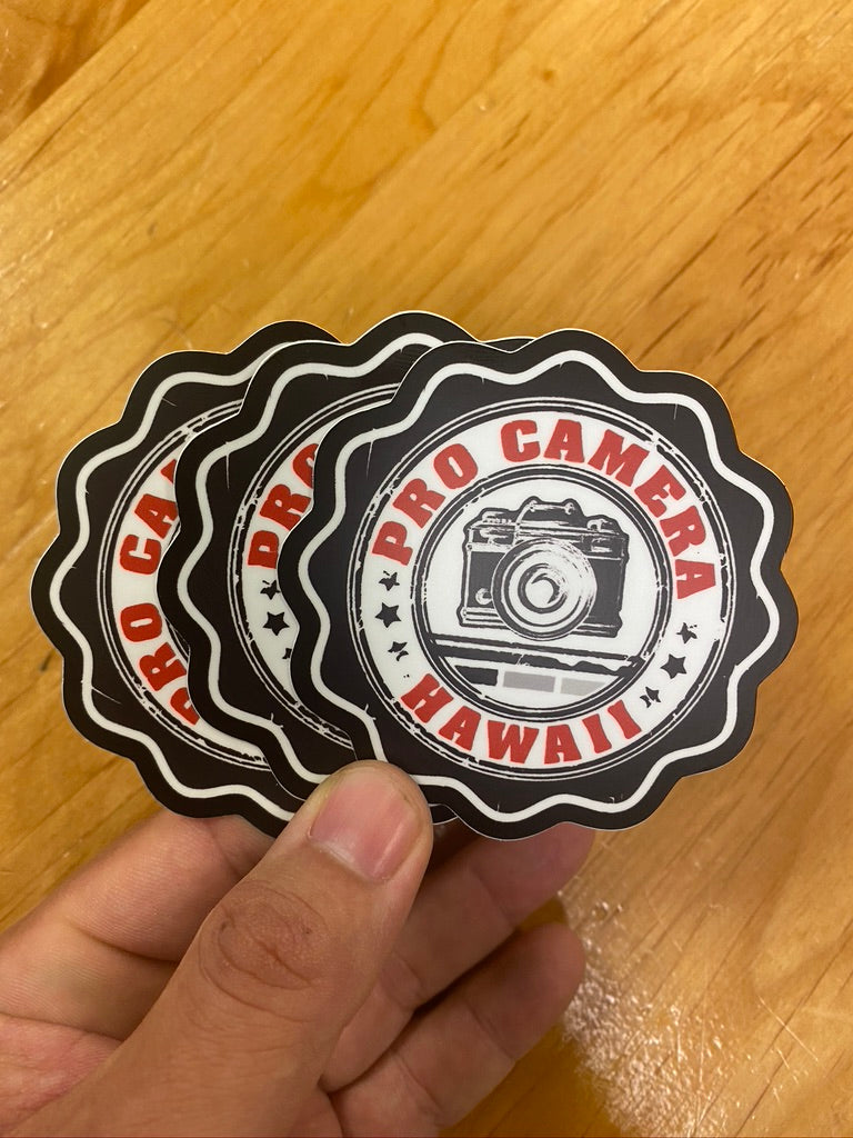 Pro Camera Hawaii 3x3 logo sticker(single sticker)