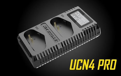 NITECORE UCN4 PRO DIGITAL USB CHARGER, FOR CANON LP-E4 & LP-E4N BATTERIES