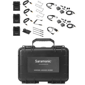 Saramonic UwMic9S Kit 2 Adavanced 2-Person Wireless Lavalier Microphone System w/ DK3 Pro Out and Hard Caser, Dual Cam-Mountable Receiver,