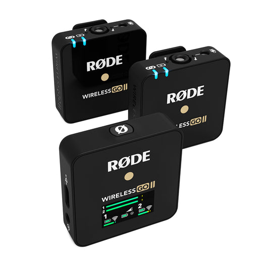 Rode Wireless GO II 2-Person Compact Digital Wireless Microphone System/Recorder (2.4 GHz, Black)