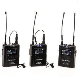 Saramonic UwMic9S Kit 2 Adavanced 2-Person Wireless Lavalier Microphone System w/ DK3 Pro Out and Hard Caser, Dual Cam-Mountable Receiver,