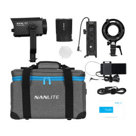 Nanlite Forza 60 II Spotlight incl. reflector, AC, DC battery grip, Bowens adapter and case